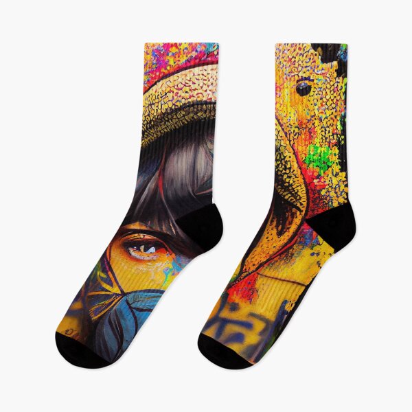 Item preview, a painting of a woman with a clown nose designed and sold by DesignAtYO.