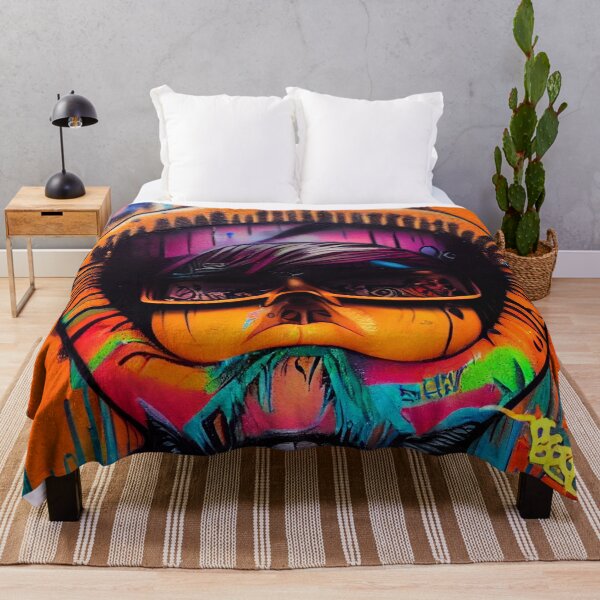 Item preview, a painting of a person wearing goggles on a wall designed and sold by DesignAtYO.