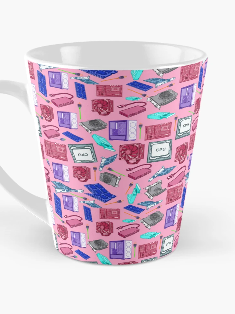 Thumbnail 3 of 4, Coffee Mug, Futuristic Computer Based Pattern designed and sold by Rechtop.