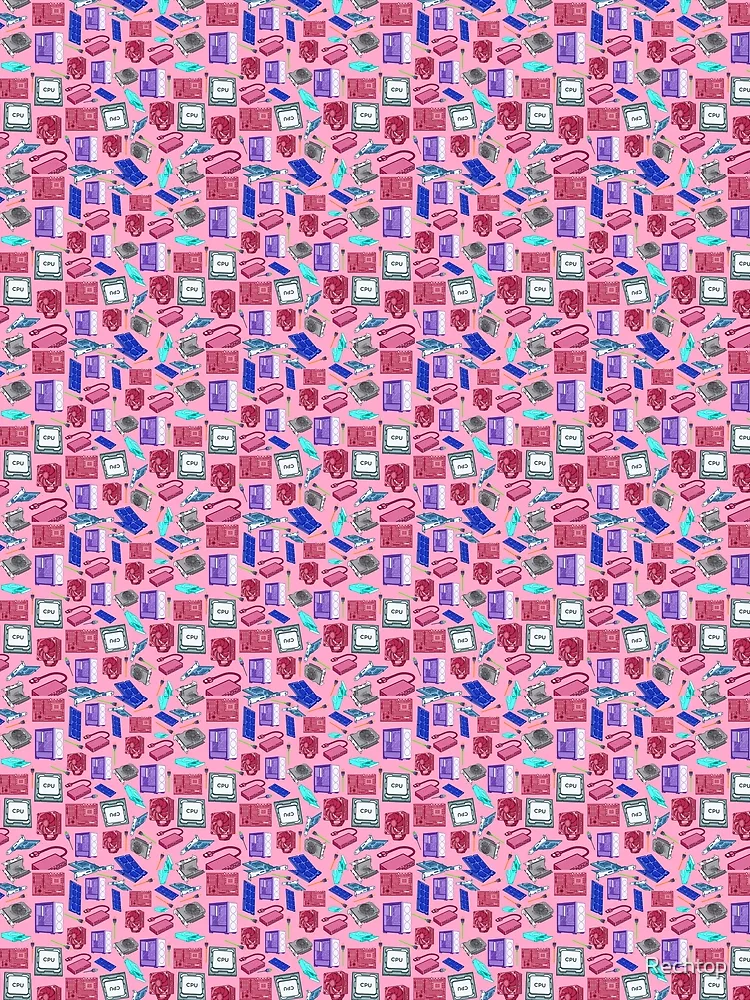 Thumbnail 3 of 3, Scarf, Futuristic Computer Based Pattern designed and sold by Rechtop.