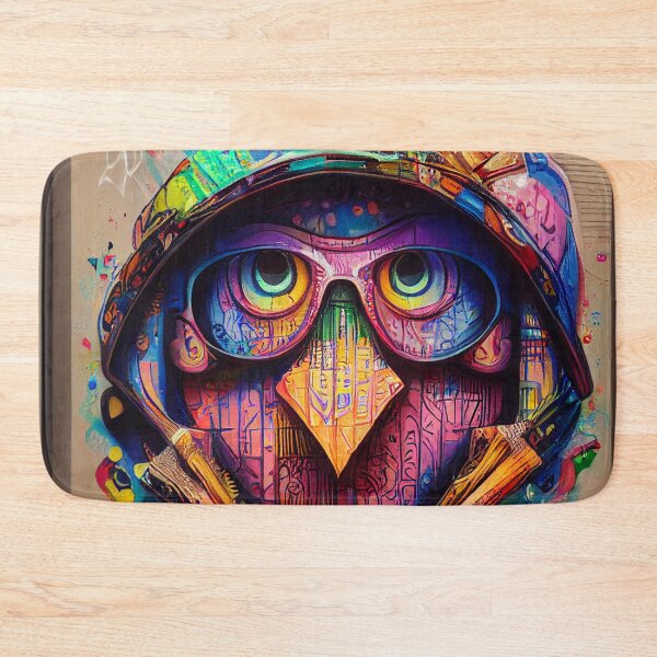 Item preview, a painting of a bird wearing a helmet designed and sold by DesignAtYO.