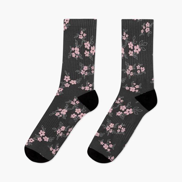 Item preview, Soft Blossoms on Black + White designed and sold by erikakcreates.