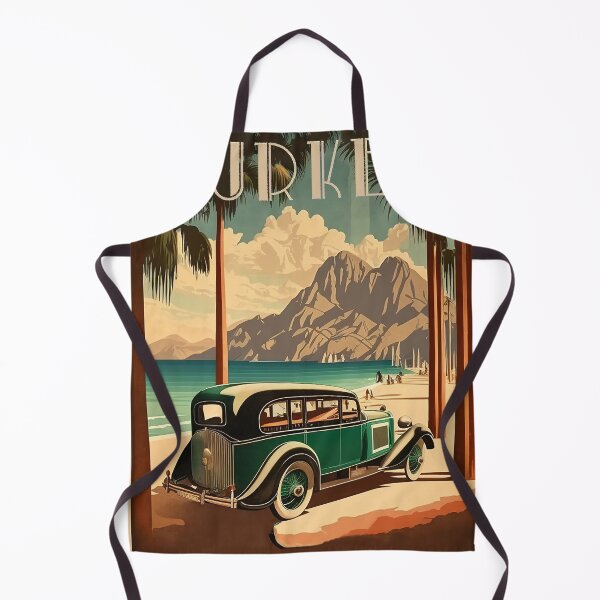 Item preview, Turkey Beach Vintage Travel Art Poster designed and sold by OldTravelArt.