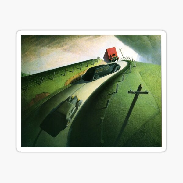 Item preview, Grant Wood Death on ridge road  designed and sold by TeeARTHY.
