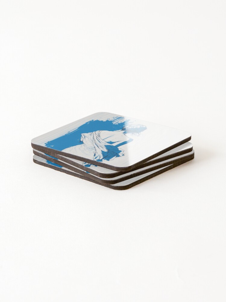 Thumbnail 4 of 5, Coasters (Set of 4), Blue Rear View designed and sold by ArtifyPatterns.