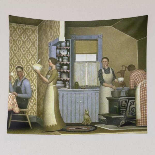 Item preview, Grant Wood  Dinner for Molotilov. Fragment of the right part  designed and sold by TeeARTHY.