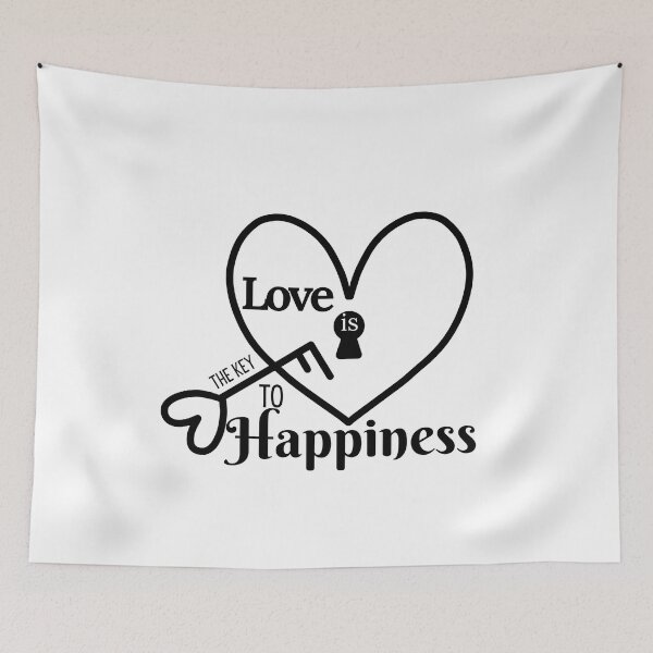 Item preview, Love Is The Key To Happiness. designed and sold by stylishdzign.