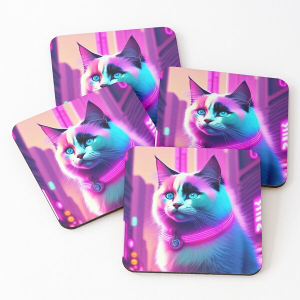 Item preview, Ragdoll Cat In Pink City designed and sold by Nocturne  Paws.