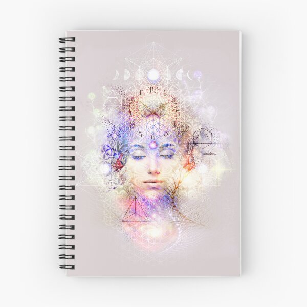 Item preview, Divine Timing spiritual sacred geometry mystical meditation cosmic art designed and sold by MisprintArt.