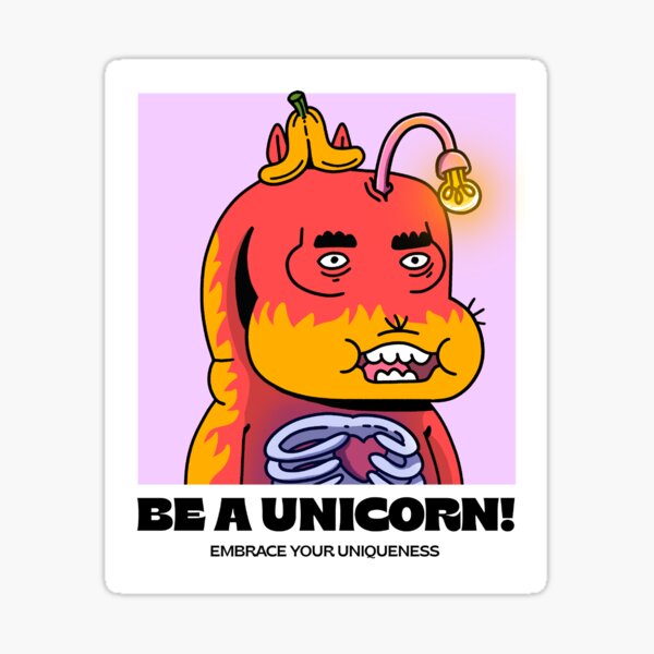 Be a unicorn! embrace your uniqueness v8 Sticker
