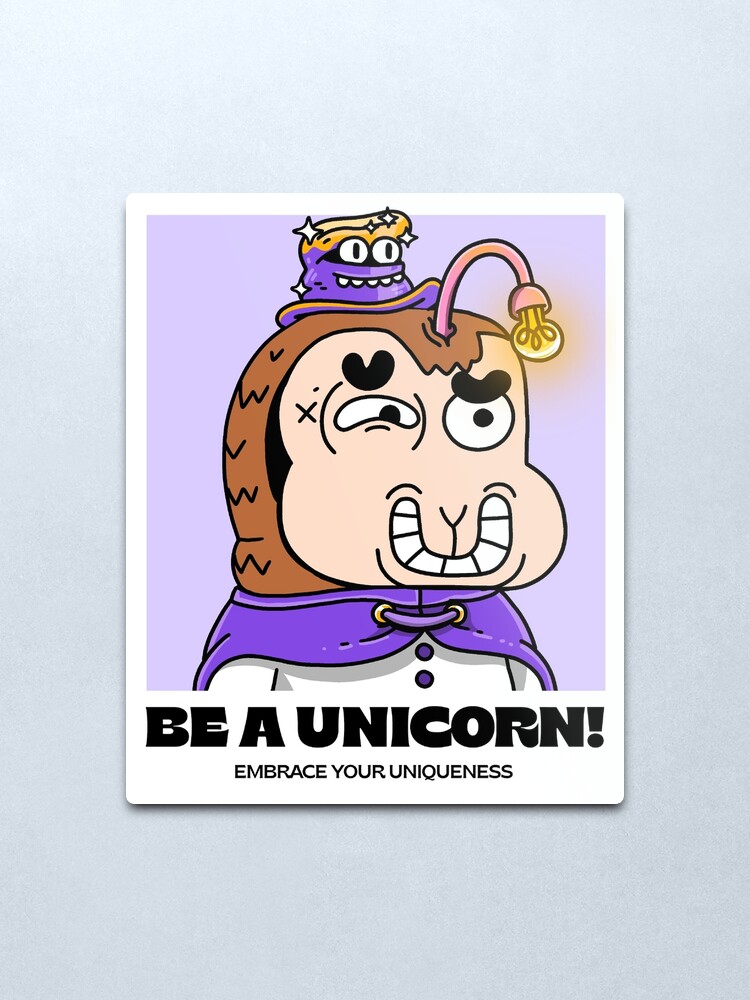 Alternate view of Be a unicorn! embrace your uniqueness v9 Metal Print