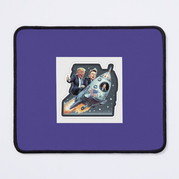 Item preview, Elon Musk and Donald Trump on Rocketship to the Stars! designed and sold by Bleknervin.