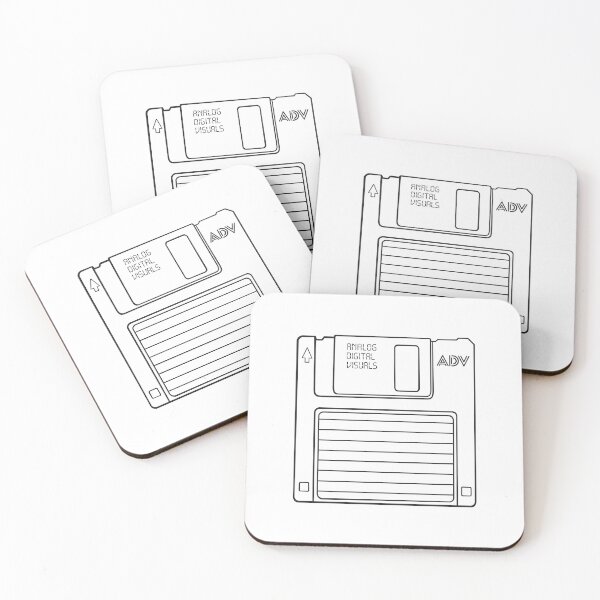 Item preview, Retro Computer Tech Floppy Disk Graphic (Black Lines) Analog/ Computer designed and sold by analogdigitalvz.