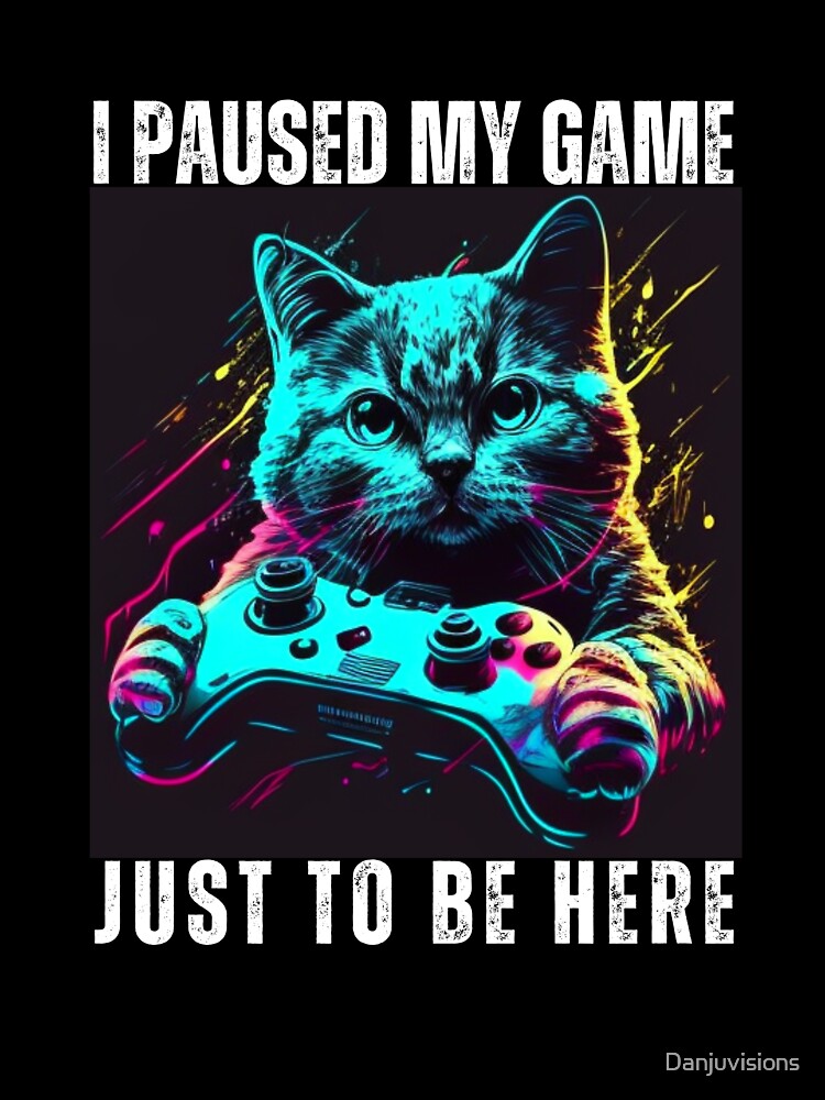  Awesome Cat Gaming Gift Shirt Video Games Nerd Kitten