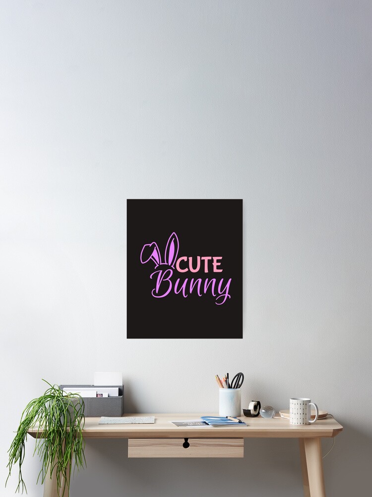 Thumbnail 2 of 3, Poster, Cute bunny designed and sold by ikaponStore.