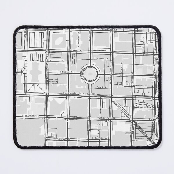 Item preview, Indianapolis street map art designed and sold by ZeDeWitt.
