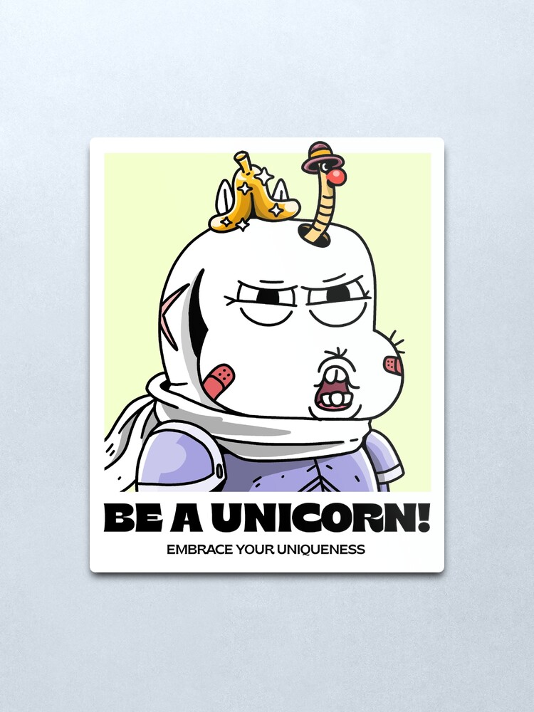 Alternate view of Be a unicorn! embrace your uniqueness v20 Metal Print