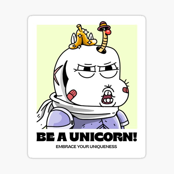 Be a unicorn! embrace your uniqueness v20 Sticker