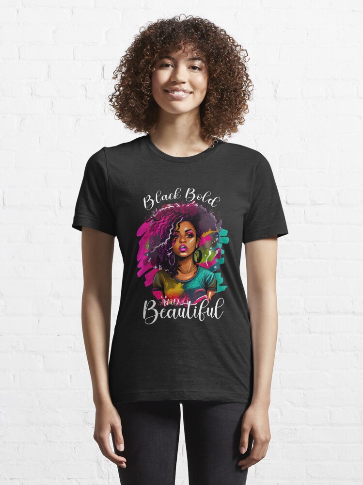 Beauty African Lady Women T shirt African Black Girl History Month