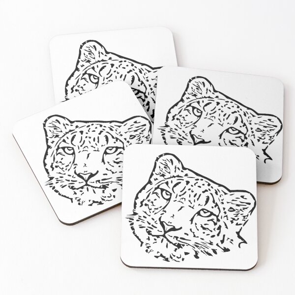Item preview, Snow Leopard Artwork – Black Edition designed and sold by Typeglyphs.