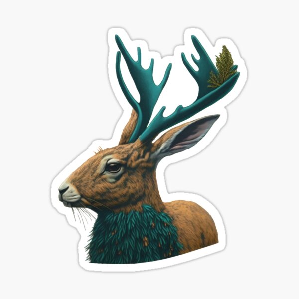 Item preview, Jackelope sticker designed and sold by Infinite-RH-Pod.