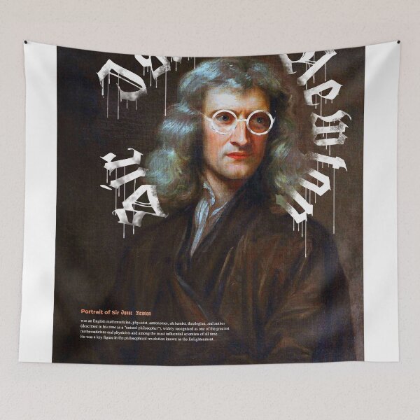 Item preview, Isaac Newton Oil Painting designed and sold by aliigal.
