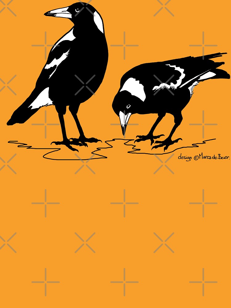 Thumbnail 7 of 7, Classic T-Shirt, MAGPIES - australian magpie graphic art t-shirt designed and sold by pavlovais.