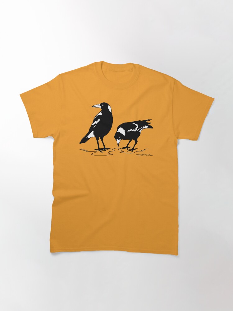 Thumbnail 3 of 7, Classic T-Shirt, MAGPIES - australian magpie graphic art t-shirt designed and sold by pavlovais.