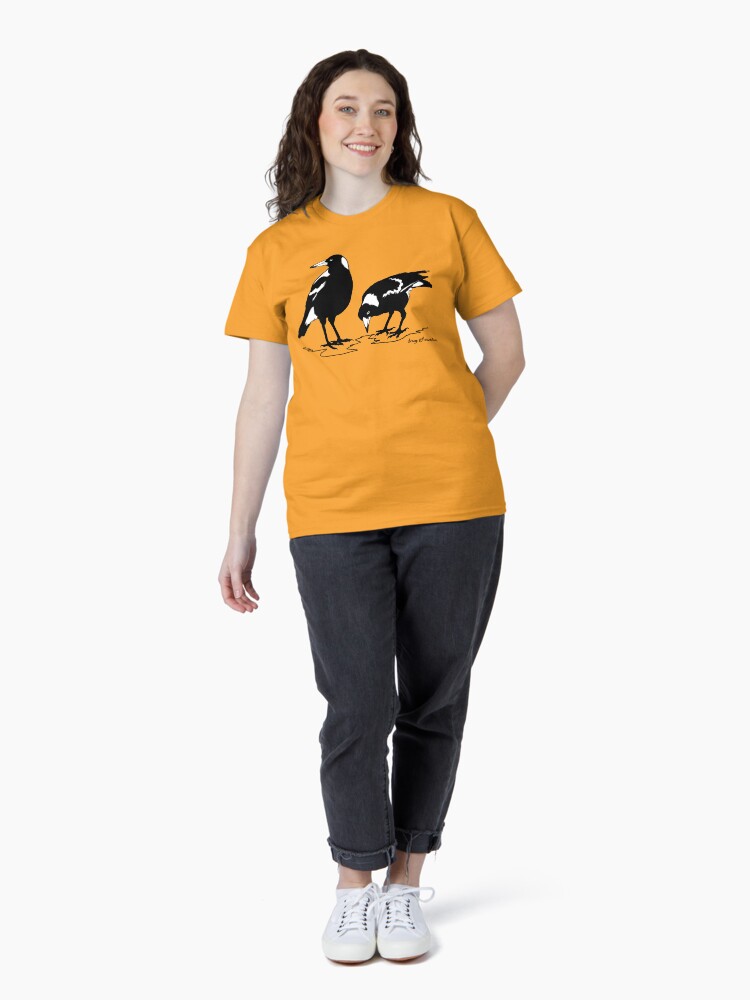 Thumbnail 4 of 7, Classic T-Shirt, MAGPIES - australian magpie graphic art t-shirt designed and sold by pavlovais.