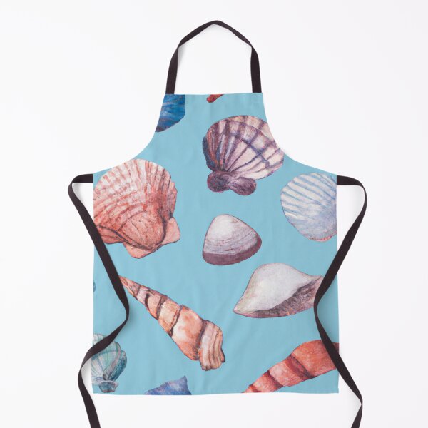Item preview, Watercolor Seashell Pattern On Baby Blue designed and sold by Yemena.