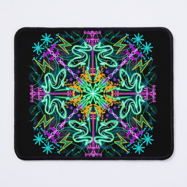 Item preview, Neon Mandala Flower Abstract designed and sold by Chatchot.