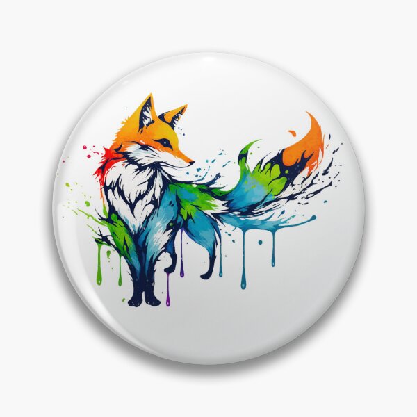 Item preview, Paint Drip Rainbow Fox designed and sold by Android54.