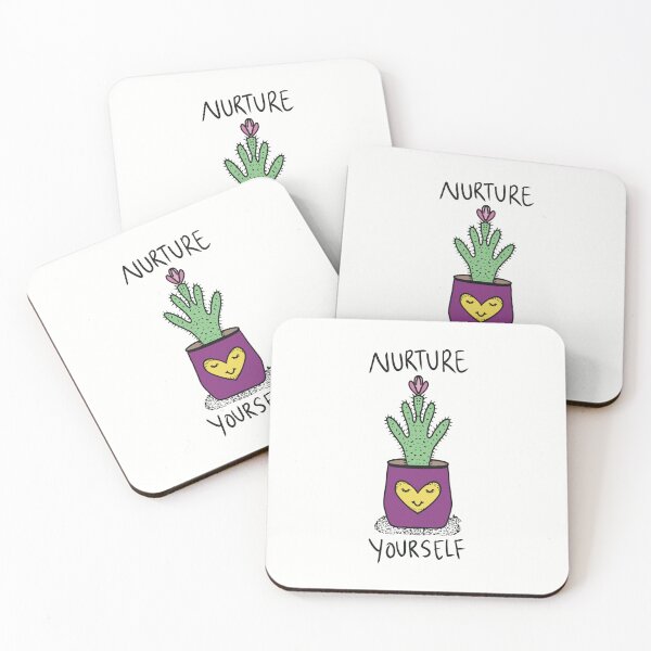 Item preview, Nurture Yourself, Cactus, Succulent  designed and sold by GroovyVibesArt.