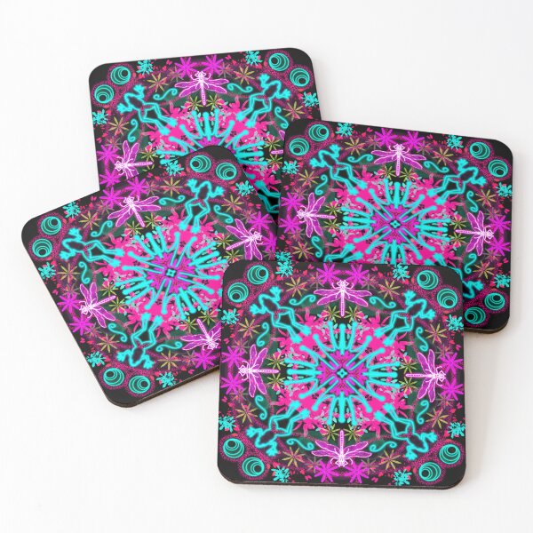 Item preview, Neon Mandala Flower Abstract designed and sold by Chatchot.