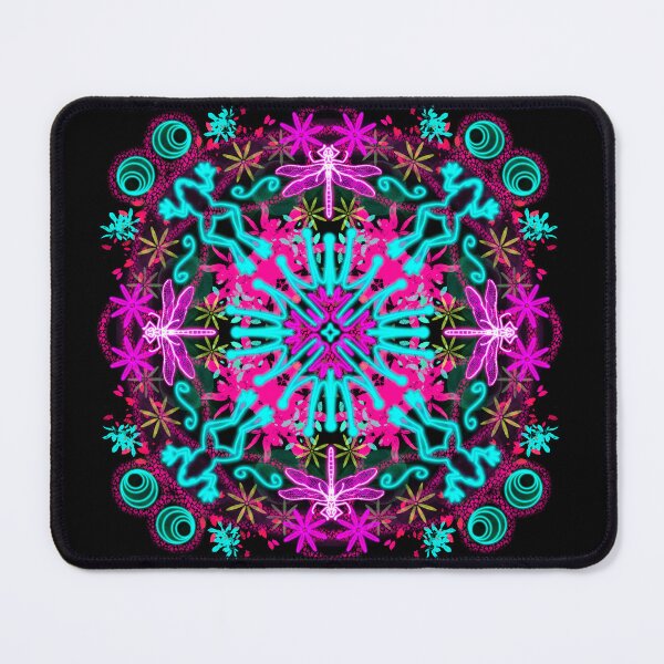 Item preview, Neon Mandala Flower Abstract designed and sold by Chatchot.