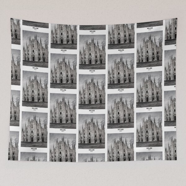 Item preview, Milan Italy Dorm Room Essentials Minimalist Poster Design  designed and sold by SirajDecors.