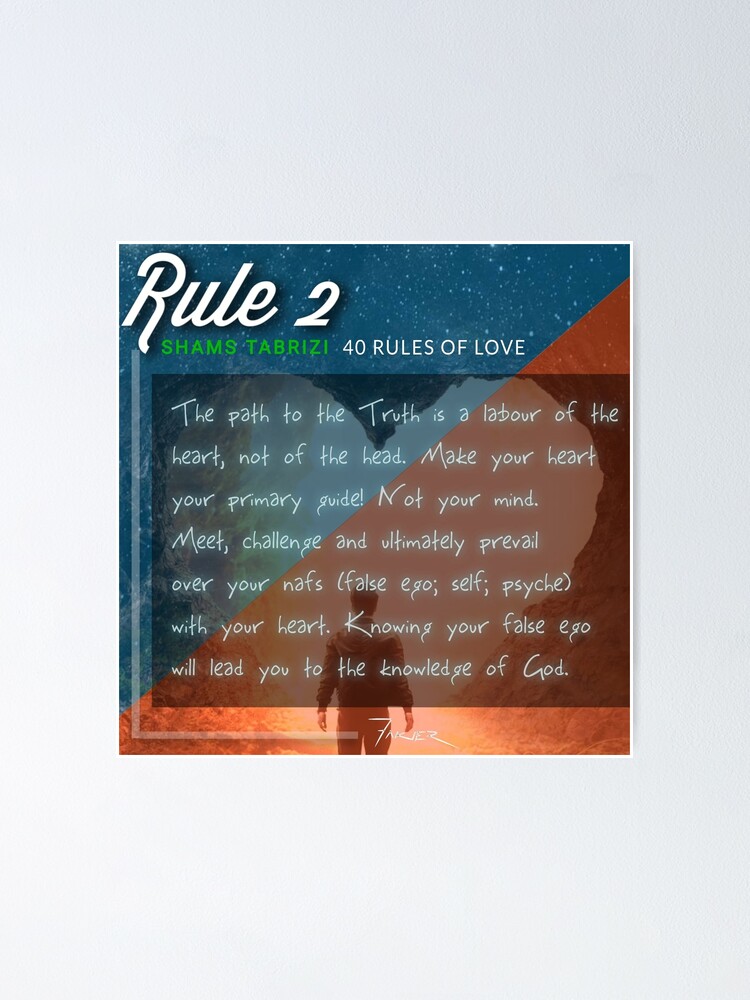 Thumbnail 2 of 3, Poster, 40 RULES OF LOVE - 2 designed and sold by Fakier.