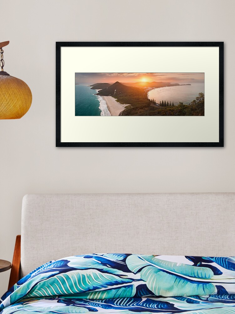 Thumbnail 2 of 7, Framed Art Print, Shoal Bay from Tomaree Head, New South Wales, Australia designed and sold by Chockstone.