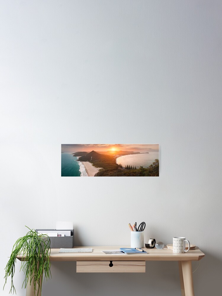 Thumbnail 2 of 3, Poster, Shoal Bay from Tomaree Head, New South Wales, Australia designed and sold by Chockstone.