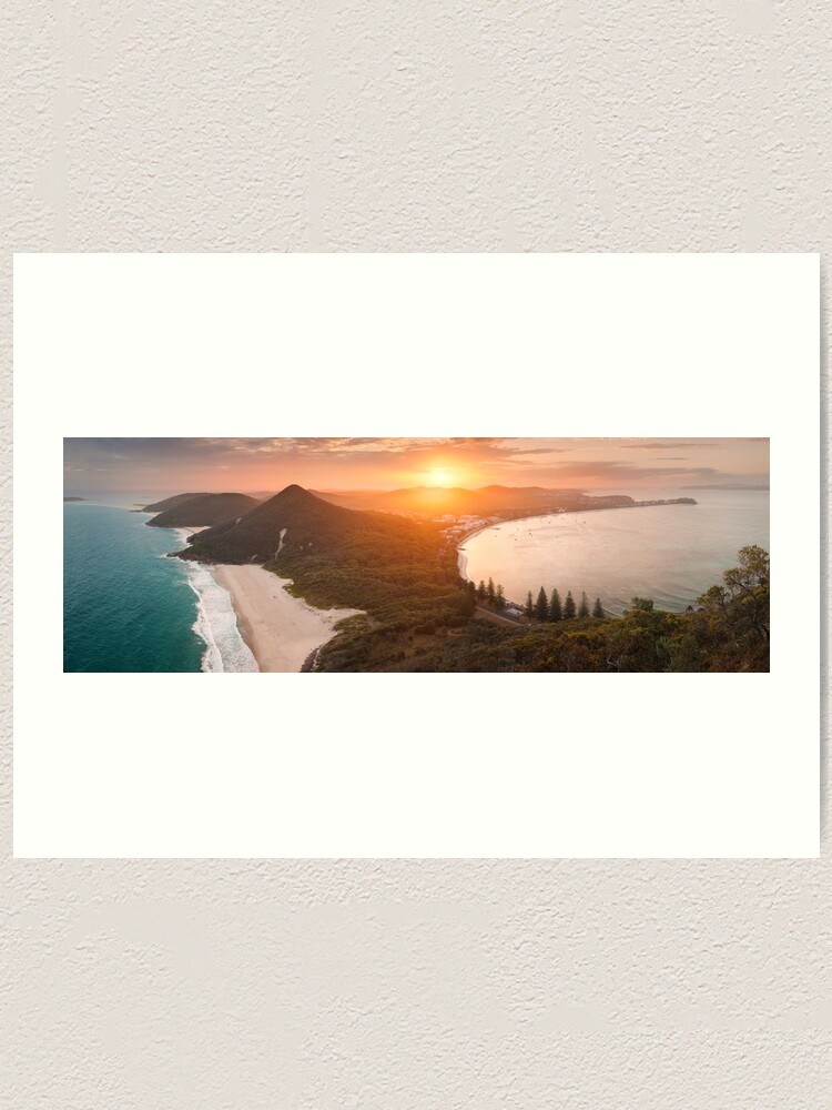 Thumbnail 1 of 3, Art Print, Shoal Bay from Tomaree Head, New South Wales, Australia designed and sold by Chockstone.