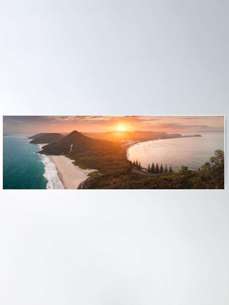 Thumbnail 1 of 3, Poster, Shoal Bay from Tomaree Head, New South Wales, Australia designed and sold by Chockstone.