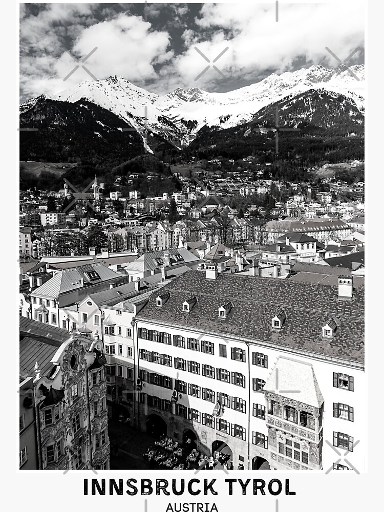 "Innsbruck Tyrol Austria Dorm Room Essentials Minimalist Poster Design