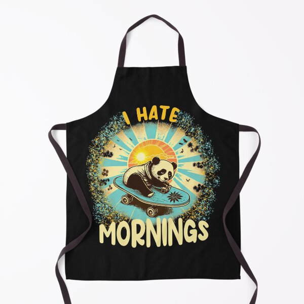 Item preview, I Hate Mornings Panda Shirt, Skateboarding Panda, Skate designed and sold by Skateboard-Art.