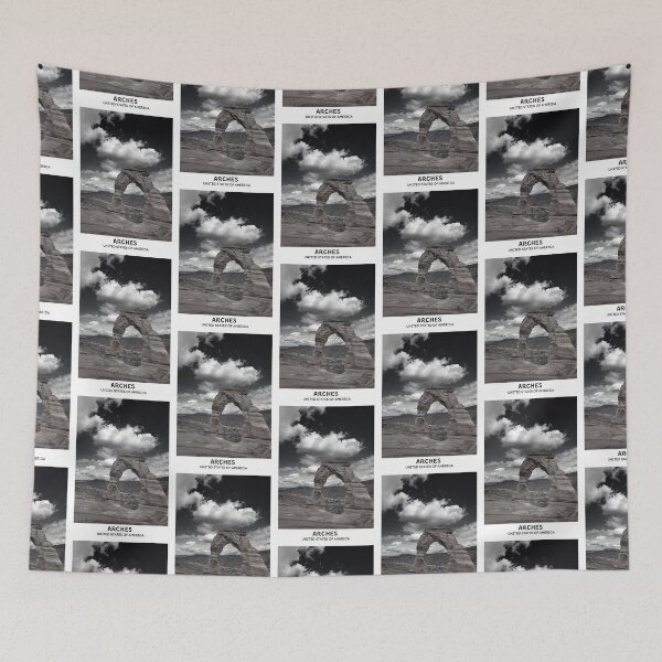 Item preview, Arches National Park USA Dorm Room Essentials Minimalist Poster Design  designed and sold by SirajDecors.