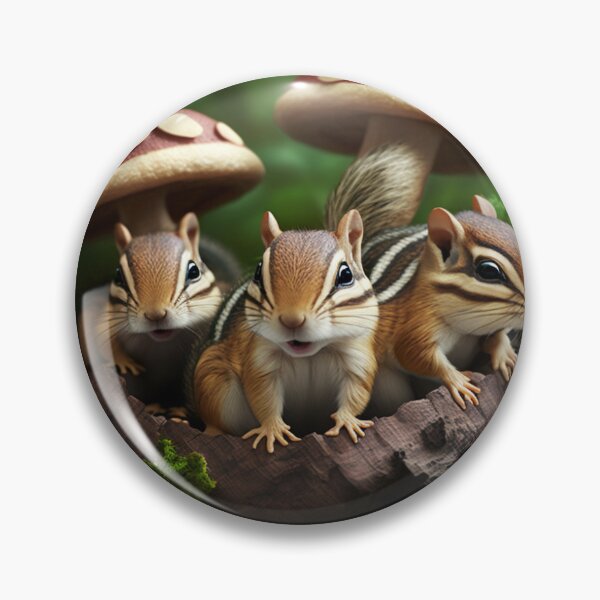 Item preview, Chipmunks and Mushrooms in Enchanted Forest designed and sold by Bleknervin.