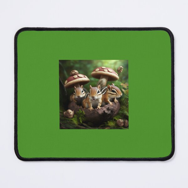 Item preview, Chipmunks and Mushrooms in Enchanted Forest designed and sold by Bleknervin.