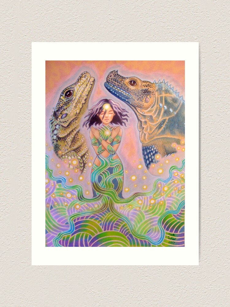 Thumbnail 2 of 3, Art Print, The Summoner designed and sold by AngelaDeRiso.