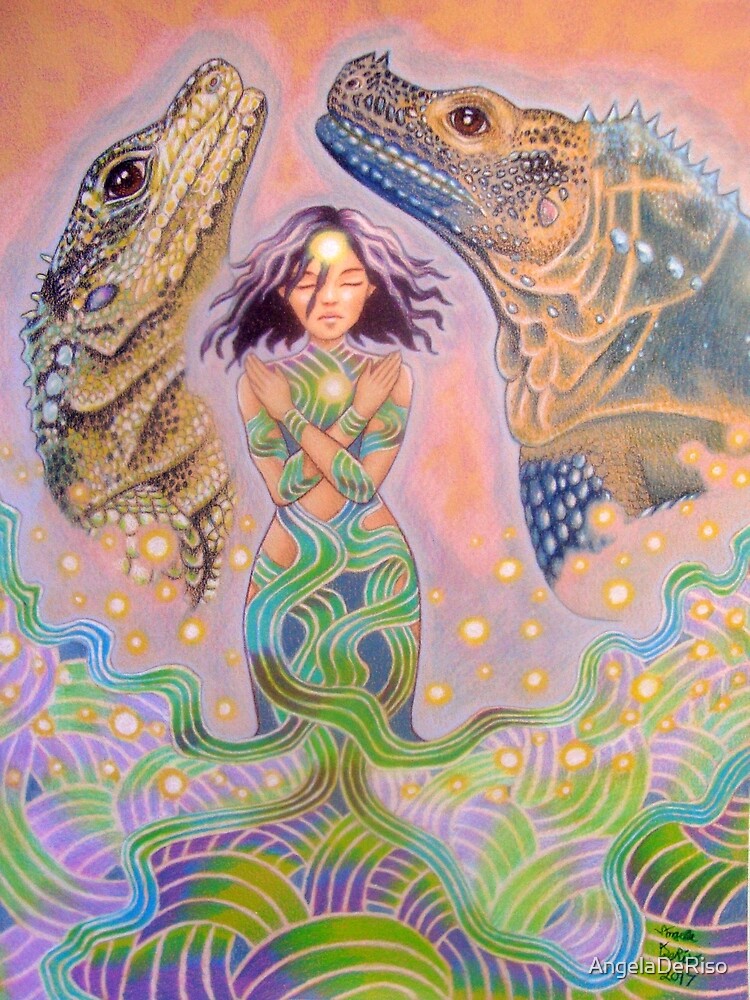 Thumbnail 3 of 3, Art Print, The Summoner designed and sold by AngelaDeRiso.