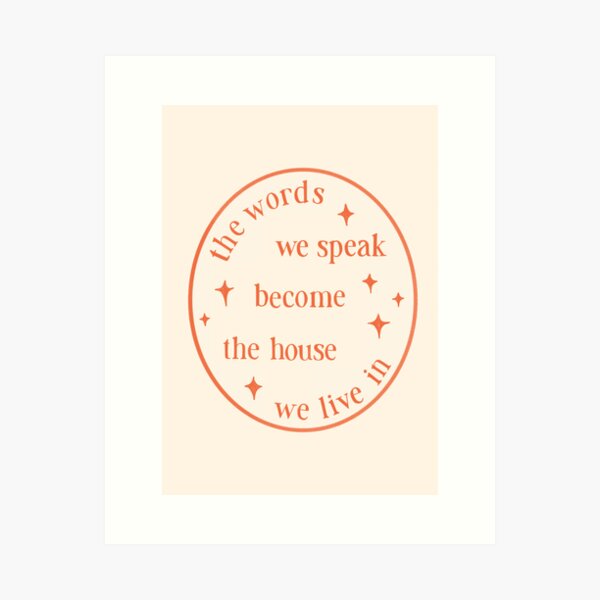 Item preview, Words We Speak Become the House We Live In: Red designed and sold by moonflowersam.