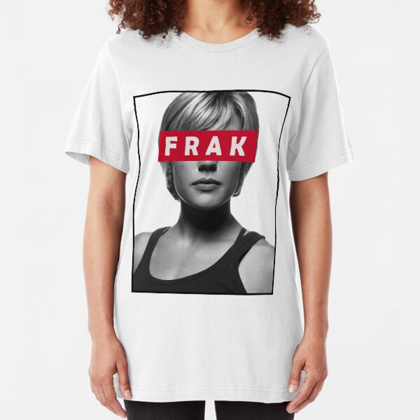 Starbuck - Frak - Battlestar Galactica Slim Fit T-Shirt
